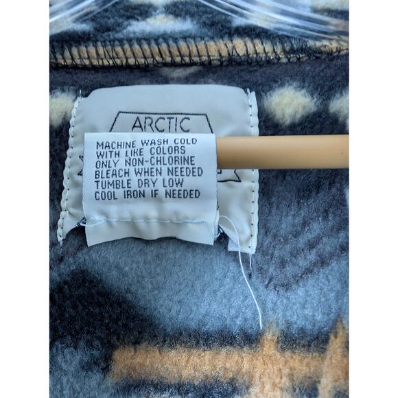 Artcic Image Grand Canyon West Aztec Print Fleece Jacket Medium 1/4 Zip Pullover - Picture 9 of 11
